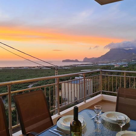 New Villa Kalimera, View To Falasarna Beach Plátanos المظهر الخارجي الصورة