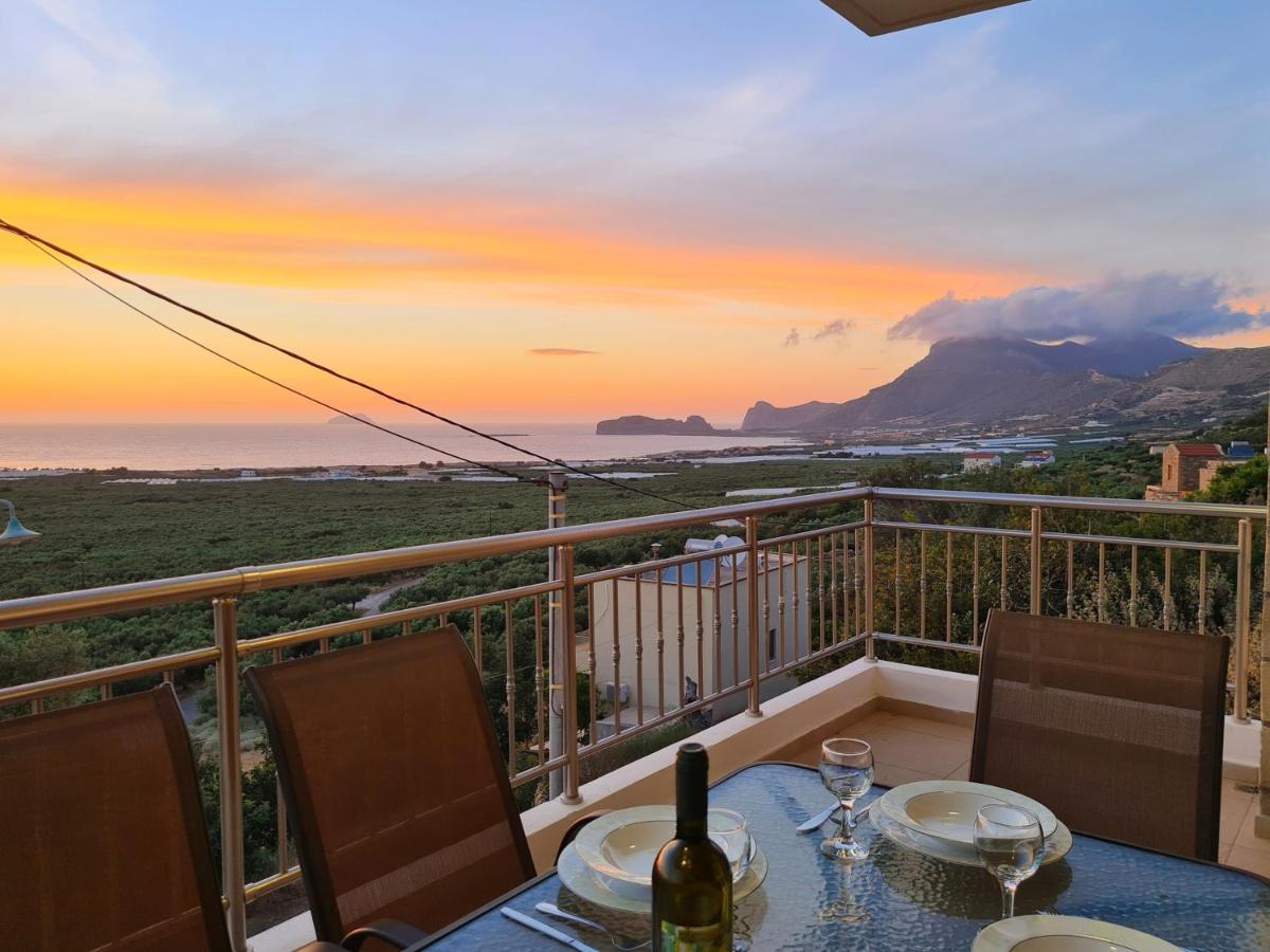 New Villa Kalimera, View To Falasarna Beach Plátanos المظهر الخارجي الصورة