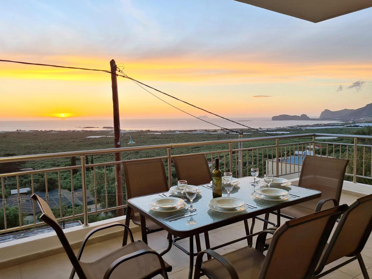 New Villa Kalimera, View To Falasarna Beach Plátanos المظهر الخارجي الصورة