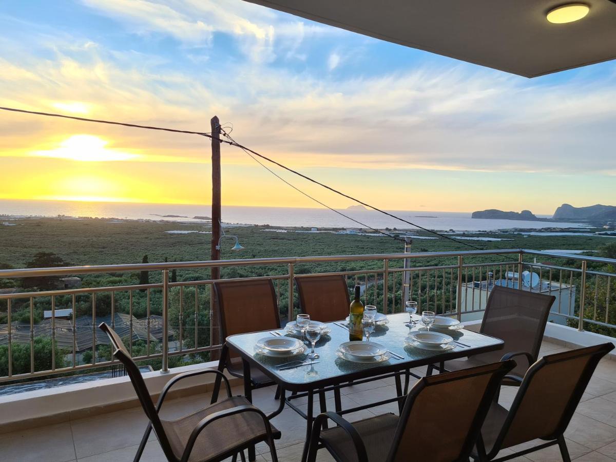 New Villa Kalimera, View To Falasarna Beach Plátanos المظهر الخارجي الصورة