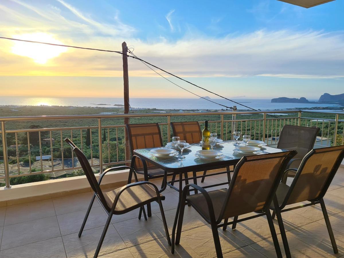 New Villa Kalimera, View To Falasarna Beach Plátanos المظهر الخارجي الصورة